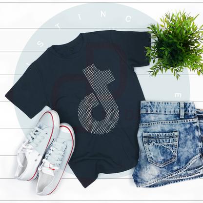 TIKTOK SYMBOL Rhinestone Tee