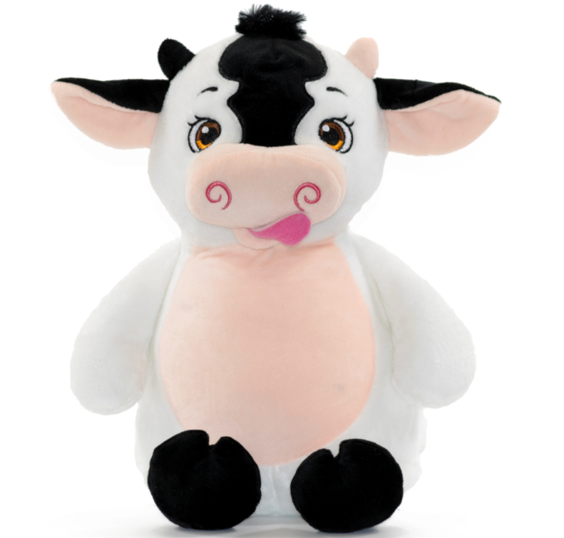 Personalized Embroidered Plush Cow