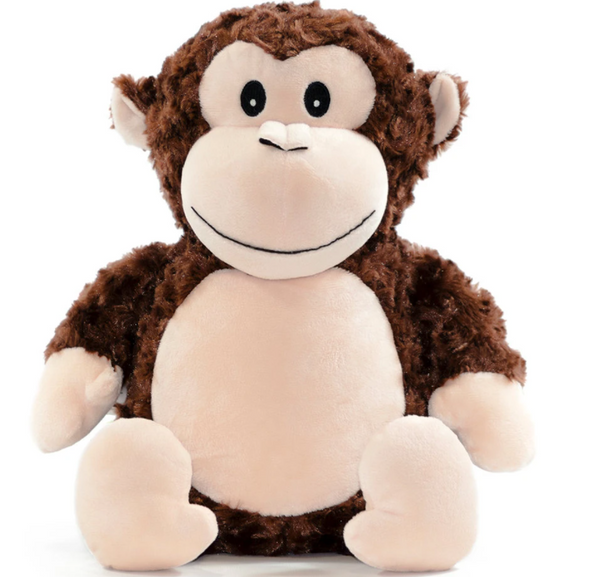 Personalized Embroidered Plush Monkey